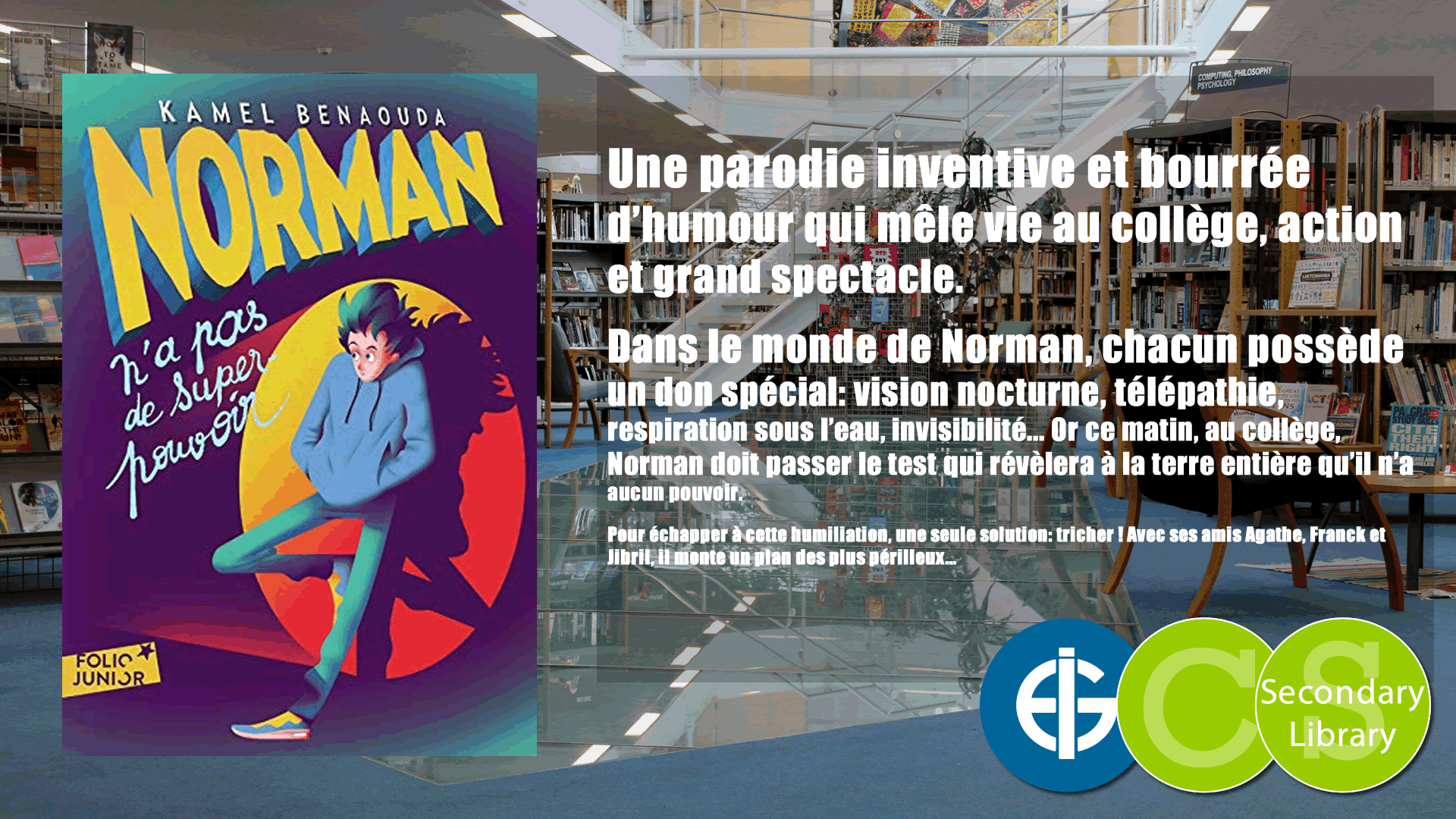 NORMAN N’A PAS DE SUPER POUVOIR / Kamel Benaouda