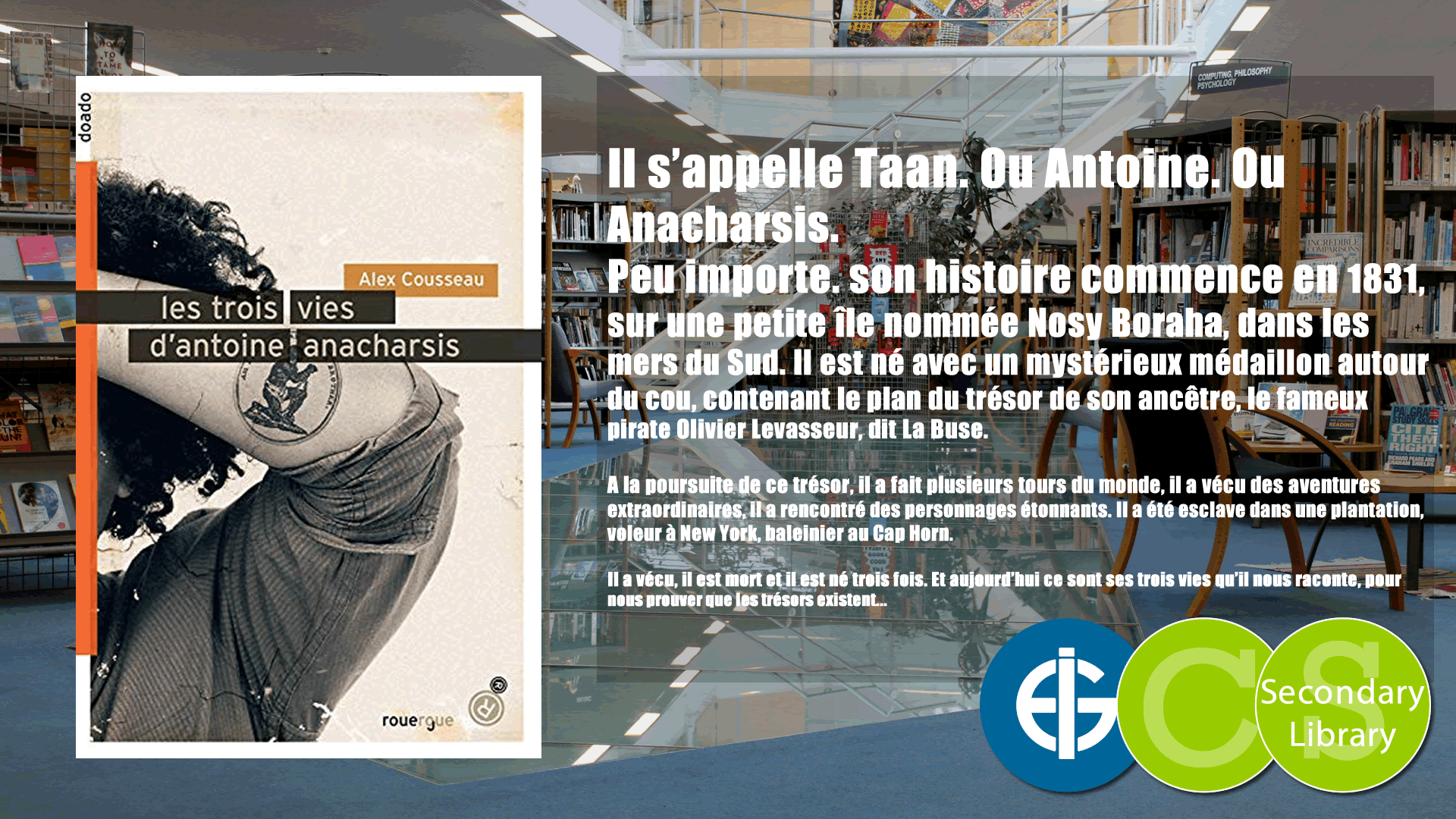 LES TROIS VIES D’ANTOINE ANACHARSIS / Alex Cousseau