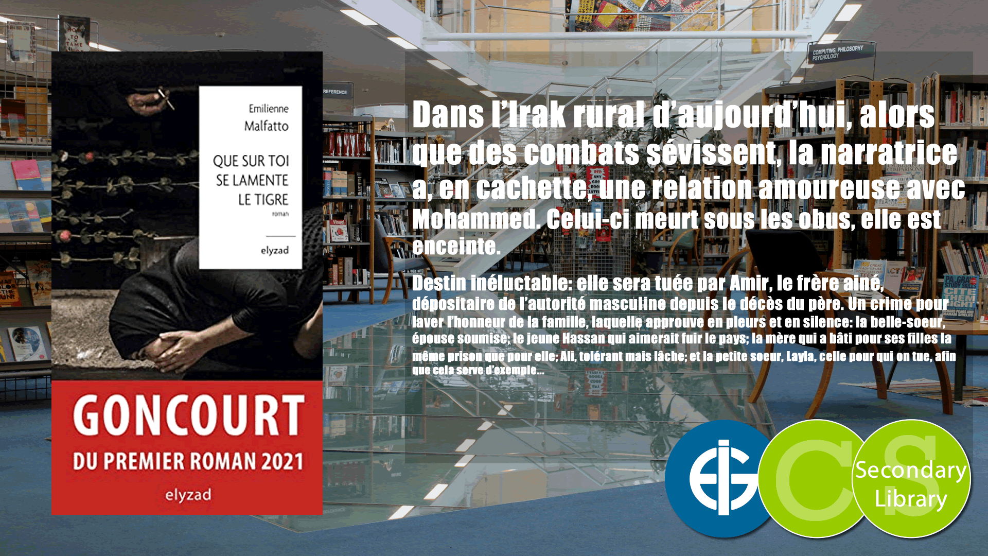 QUE SUR TOI SE LAMENTE LE TIGRE / Emilienne Malfatto