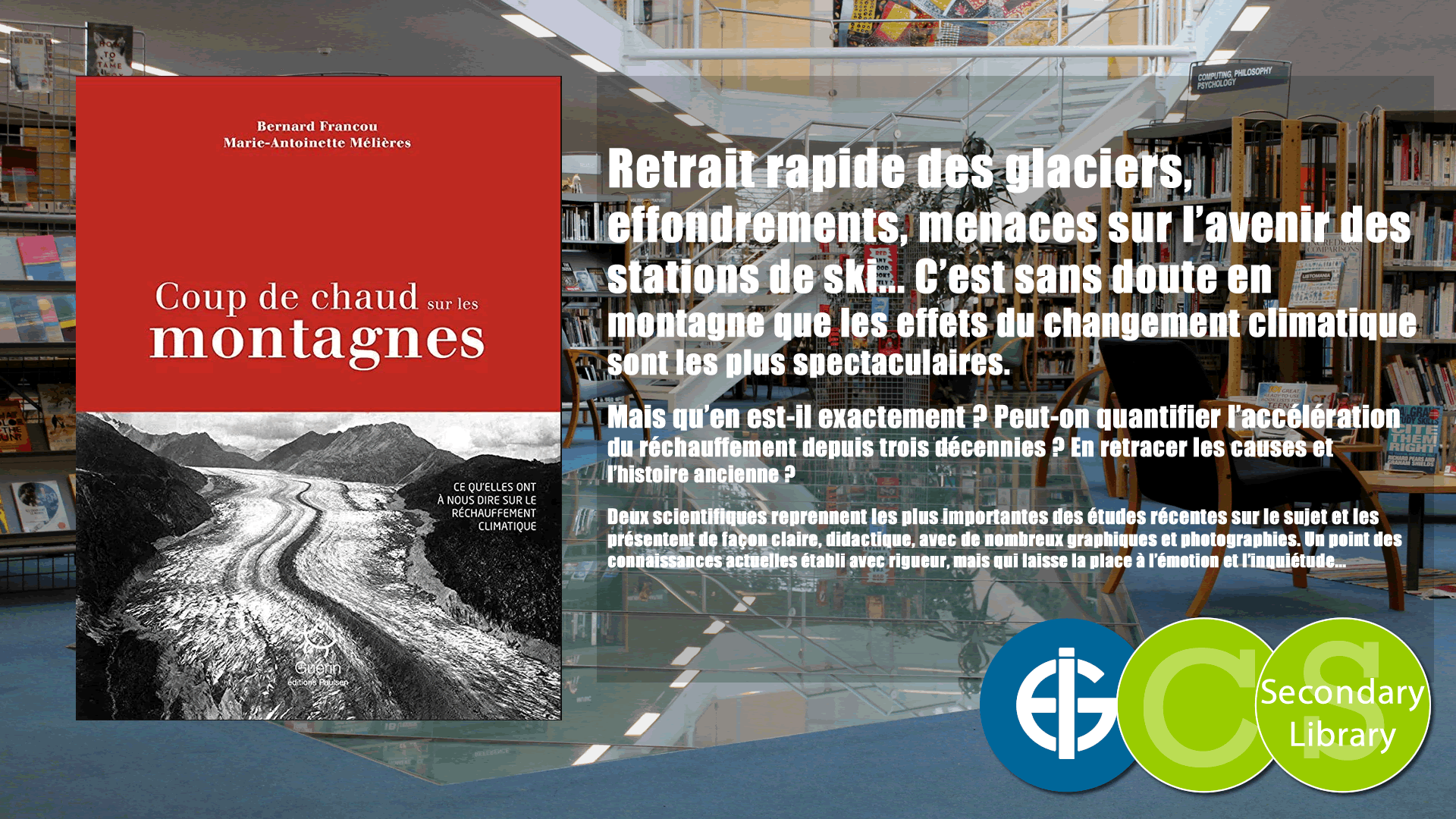 COUP DE CHAUD SUR LES MONTAGNES / Bernard Francou & Marie-Antoinette Mélières