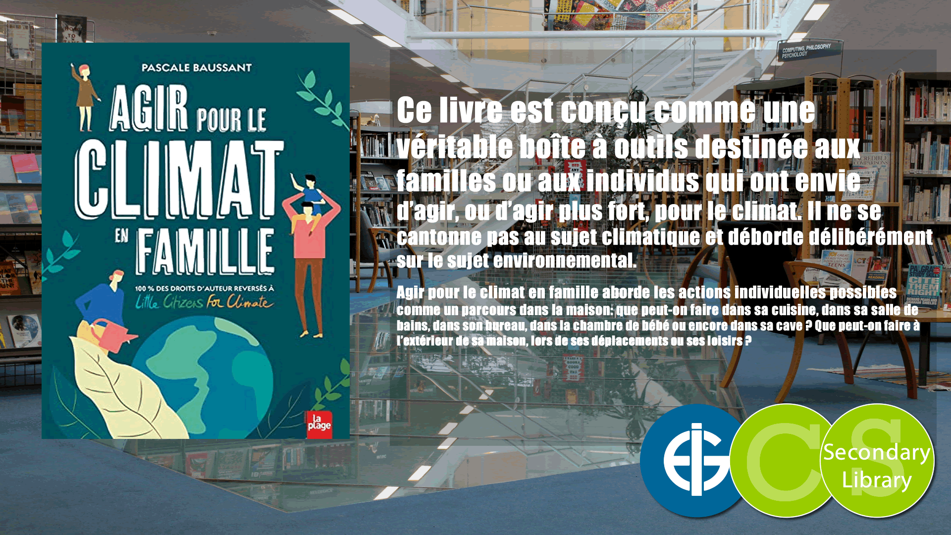 AGIR POUR LE CLIMAT EN FAMILLE / Pascale Baussant