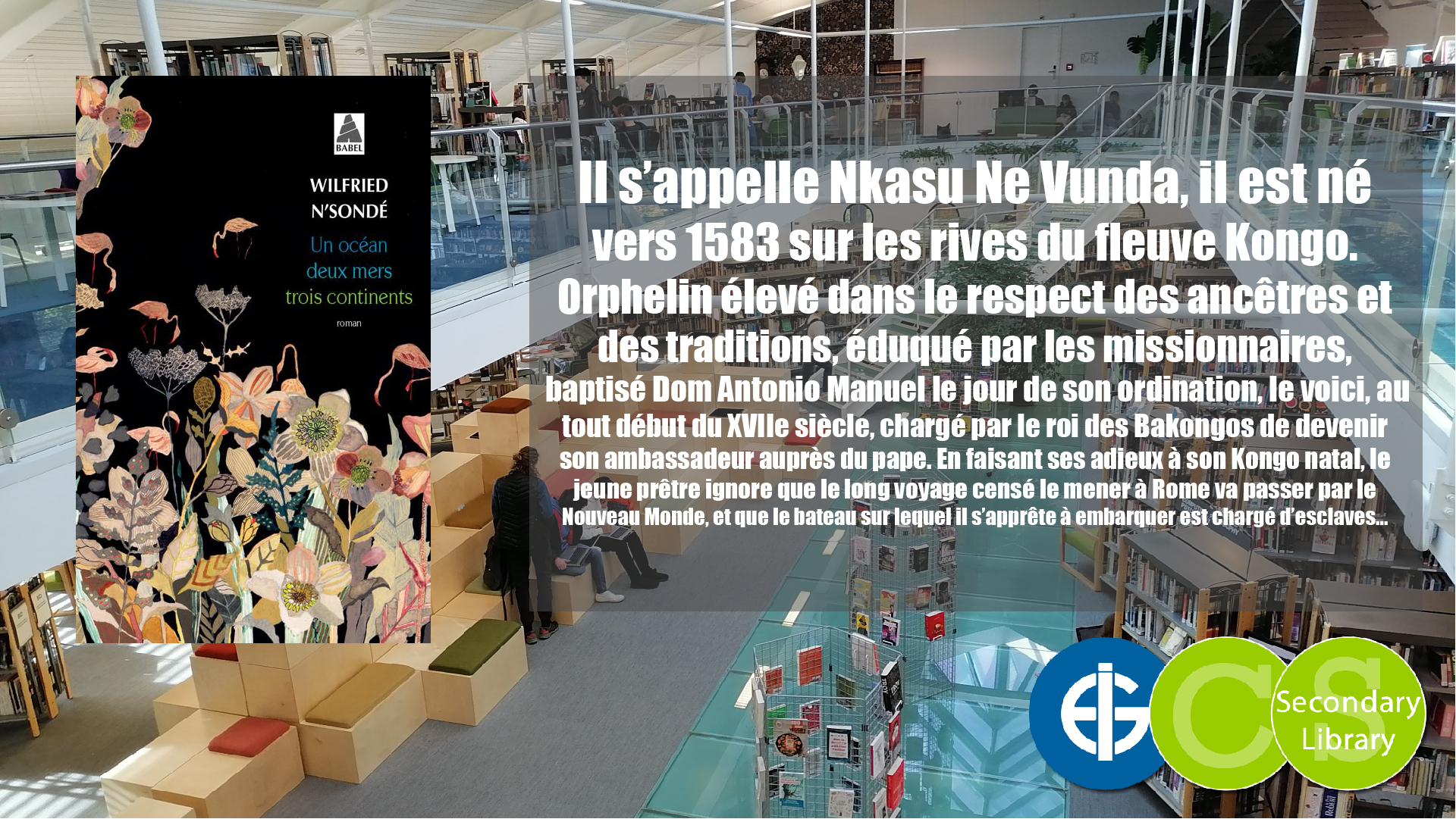 UN OCEAN, DEUX MERS, TROIS CONTINENTS / Wilfried N’Sondé