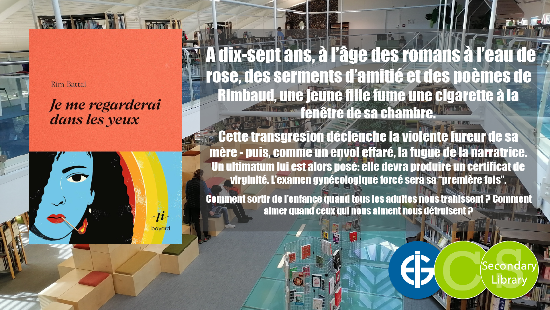 JE ME REGARDERAI DANS LES YEUX / Rim Battal